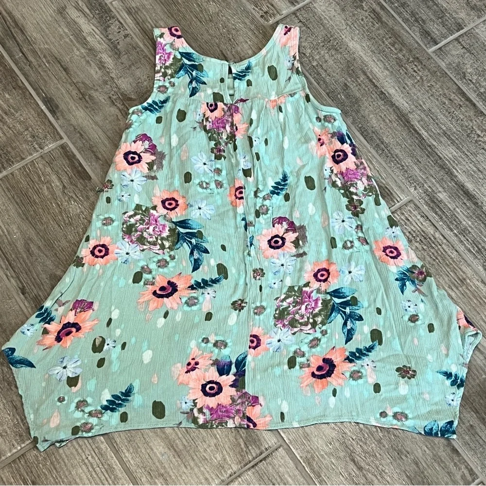 Mudd Floral Dress Lace Trim Sleeveless Casual Summer Dress Girls Size 7/8‎